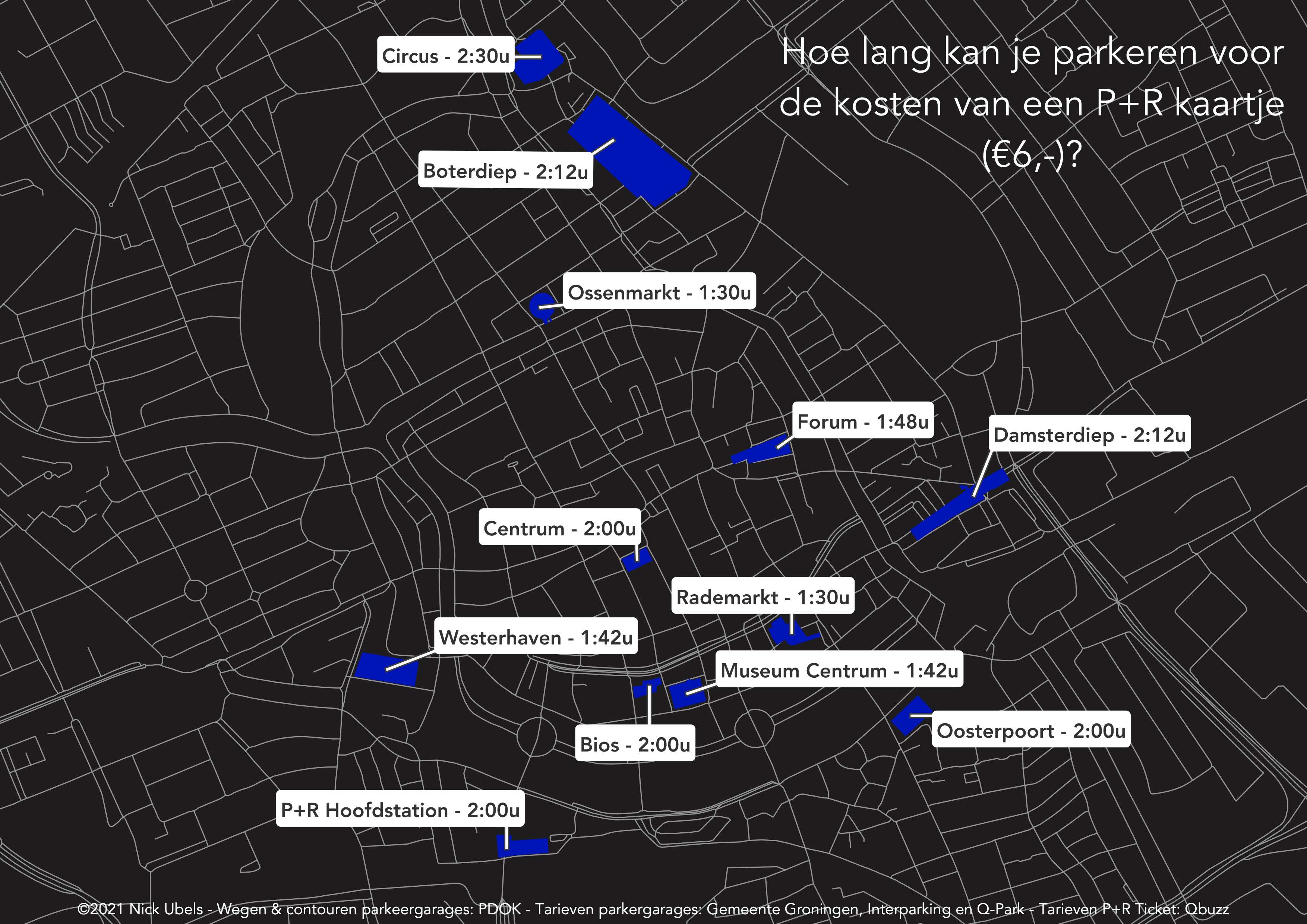 Parking costs map